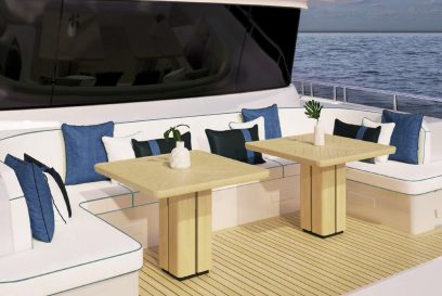 YOTO Majesty 120 2026 Charter Yacht Aqua Marine Bow Deck