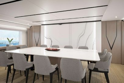 YOTO Majesty 120 2026 Charter Yacht Aqua Marine Dining