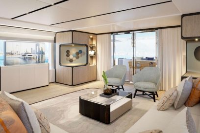 YOTO Majesty 120 2026 Charter Yacht Aqua Marine Main Salon