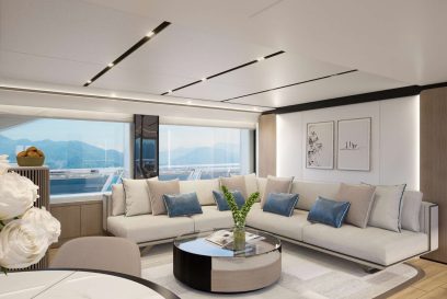 YOTO Majesty 120 2026 Charter Yacht Aqua Marine Upper Deck Sky Lounge