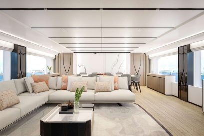 YOTO Majesty 120 2026 Charter Yacht Aqua MarineMain Salon